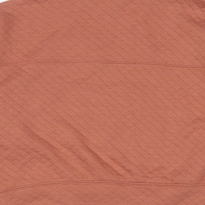Gilly Hicks Womens Orange Cotton Pullover Sweatshirt Size S Zip