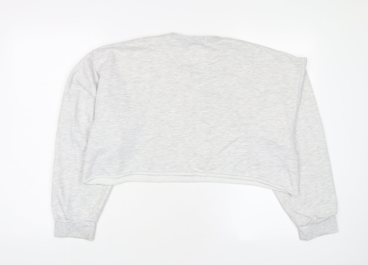 PRETTYLITTLETHING Womens Grey Cotton Pullover Sweatshirt Size S Pullover