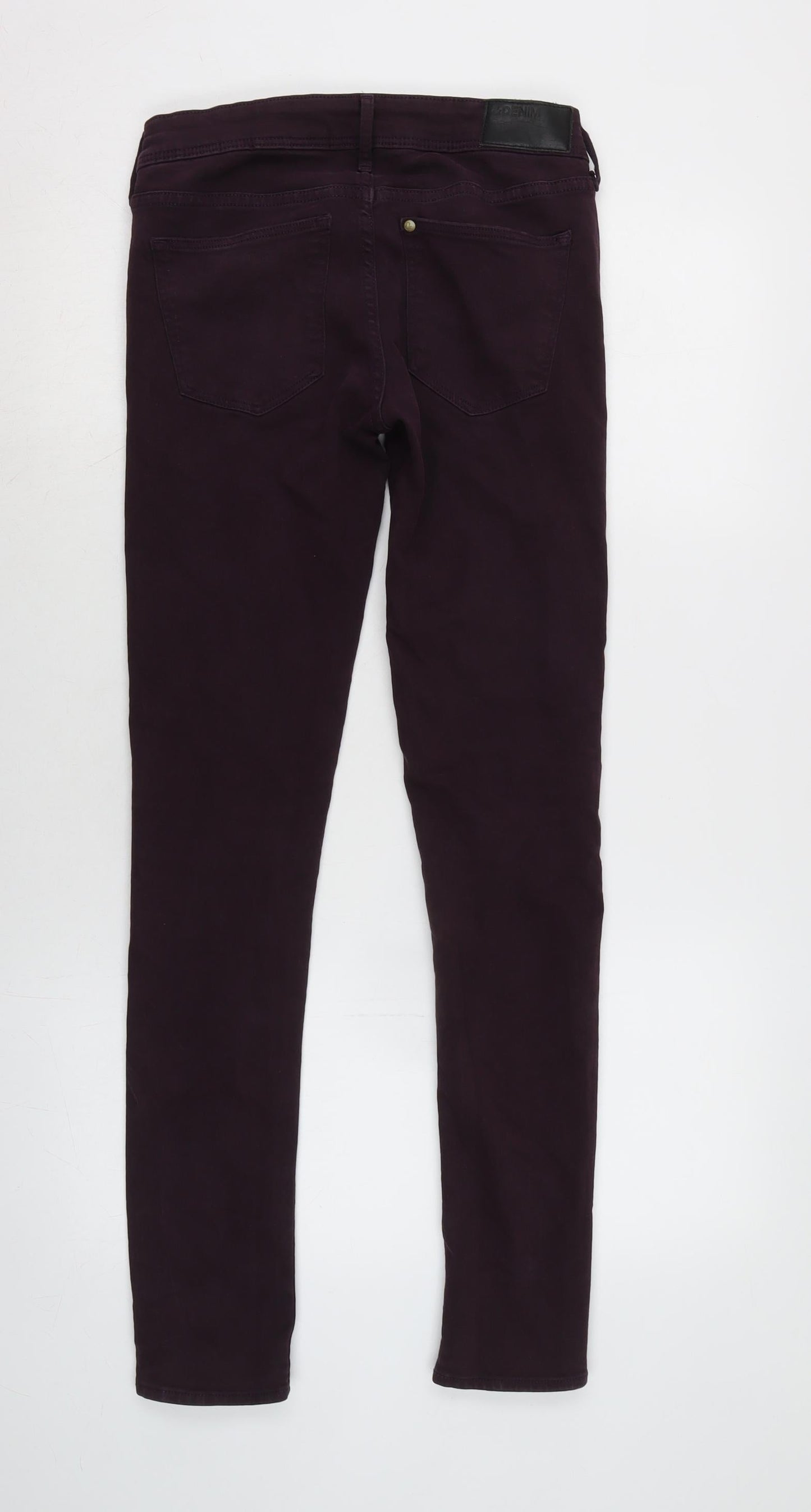 H&M Womens Purple Cotton Blend Skinny Jeans Size 26 in L30 in Regular Zip