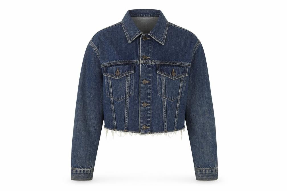 BDG Womens Blue Biker Jacket Size L Button