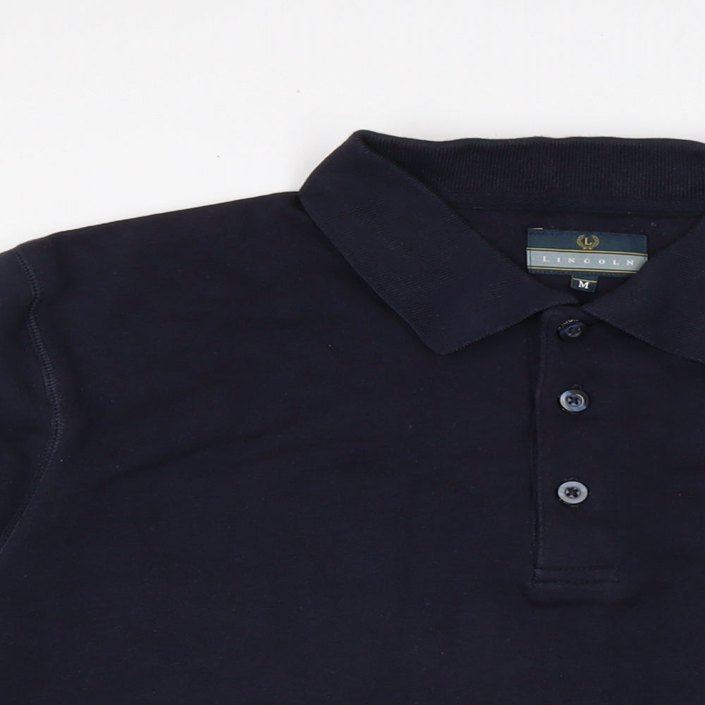 Lincoln Mens Blue Cotton Pullover Sweatshirt Size M