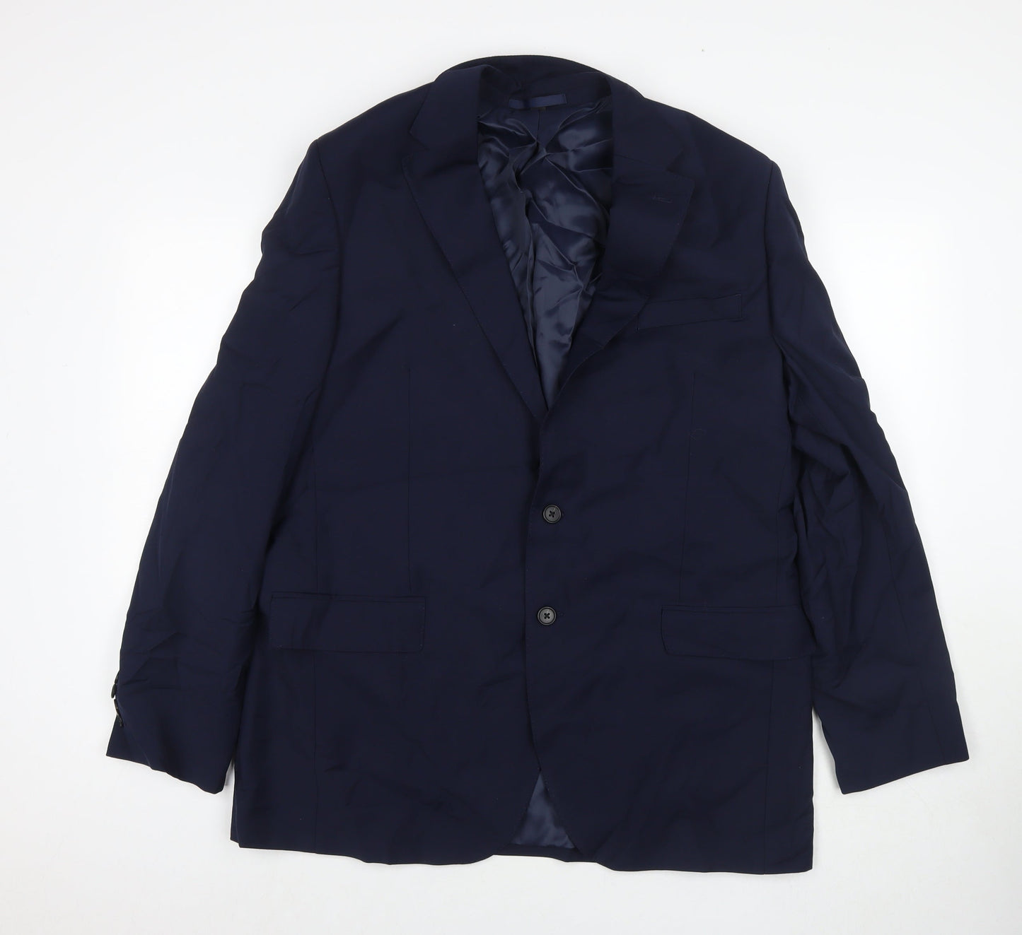 Marks and Spencer Mens Black Polyester Jacket Suit Jacket Size 44 Regular