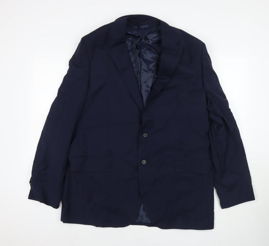Marks and Spencer Mens Black Polyester Jacket Suit Jacket Size 44 Regular