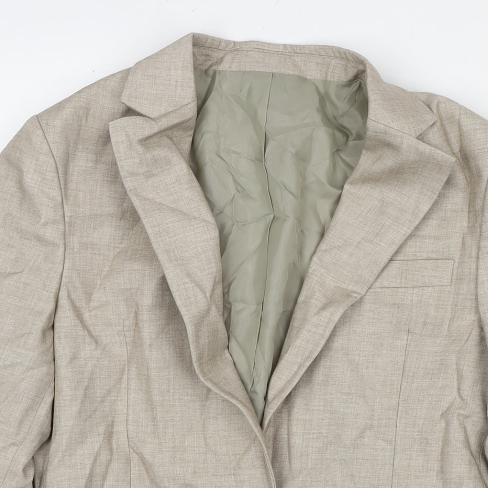 Kloth Womens Beige Jacket Blazer Size M Button