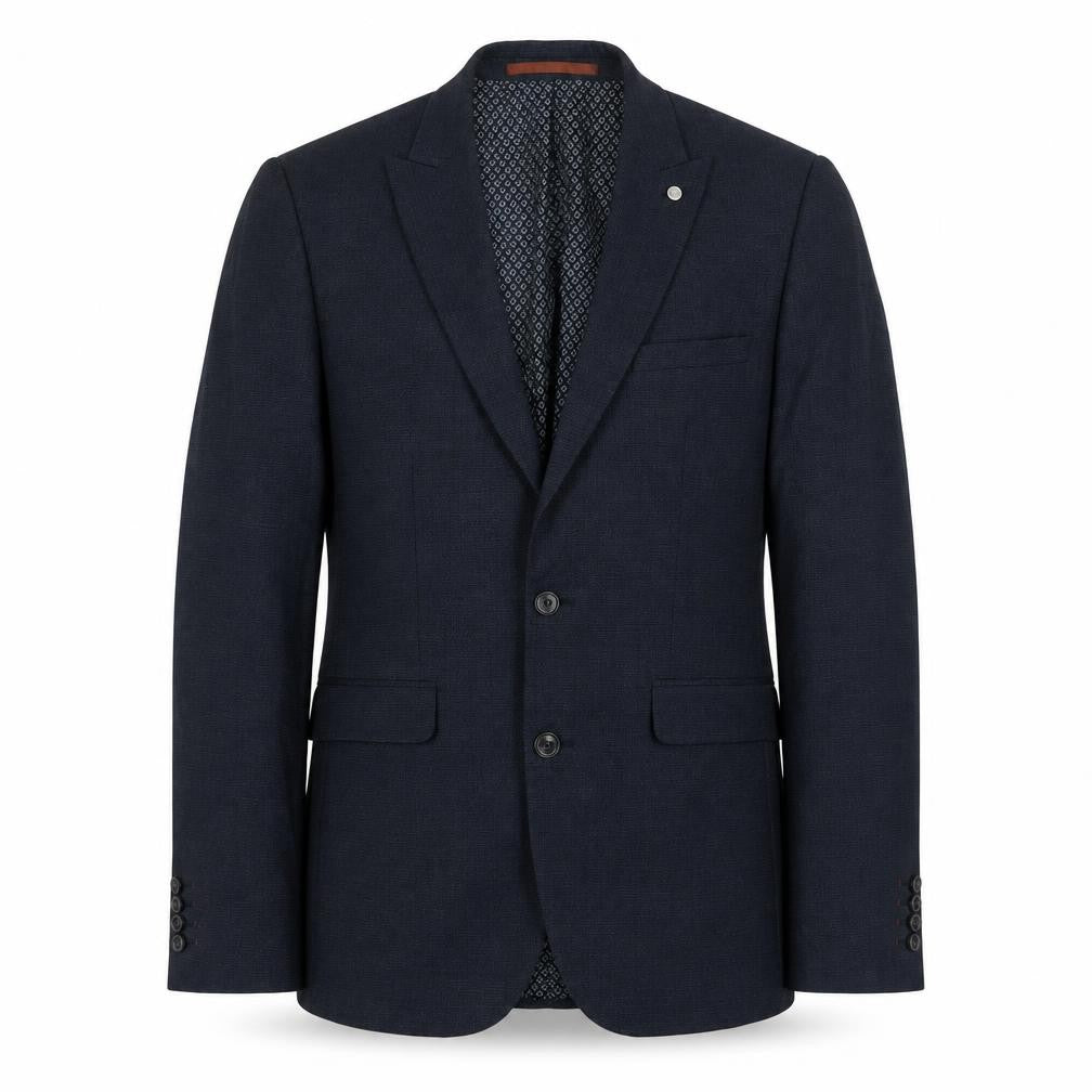 Burton Mens Blue Polyester Jacket Suit Jacket Size 38 Regular