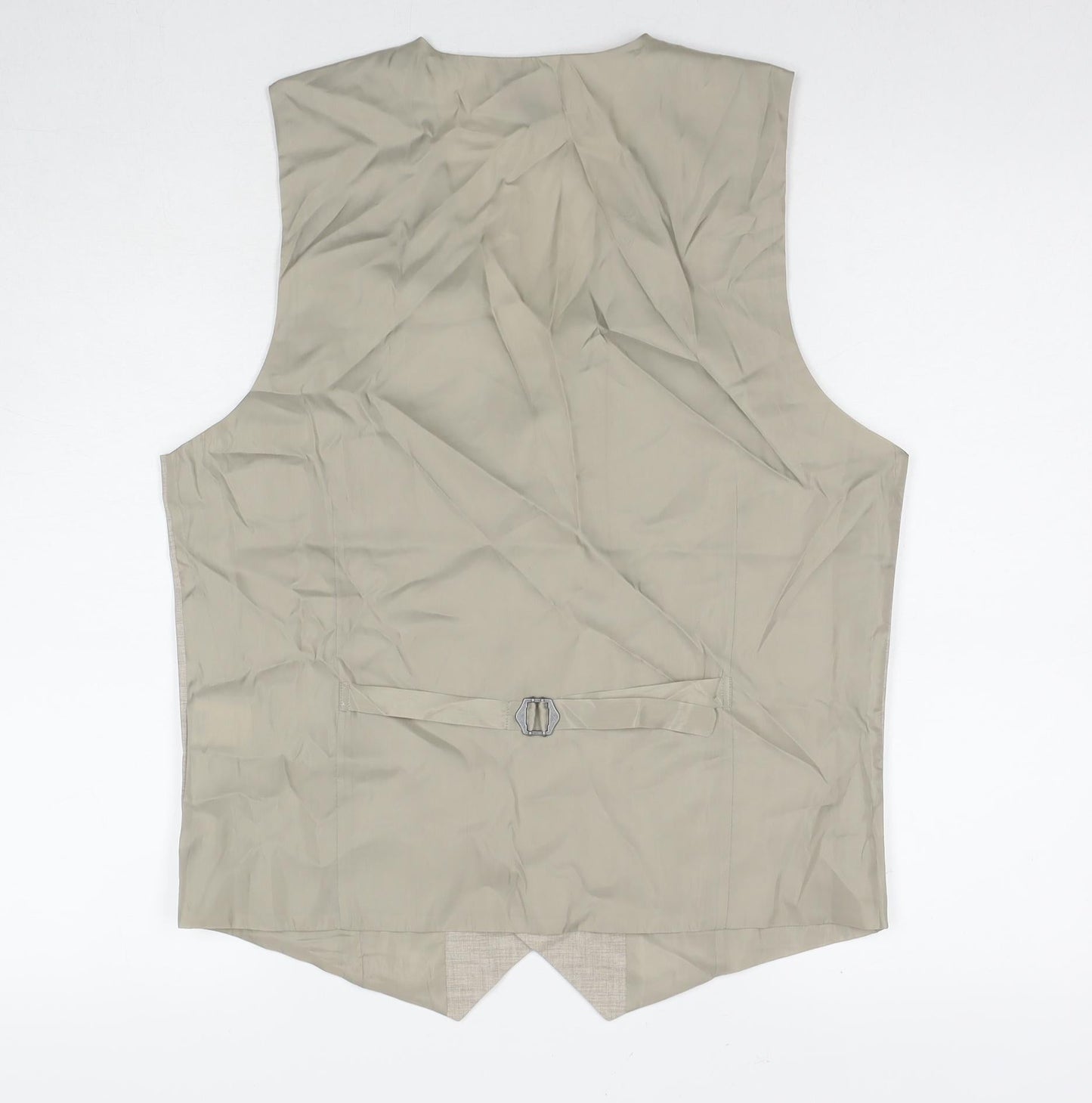 Kloth Mens Beige Polyester Jacket Suit Waistcoat Size M Regular