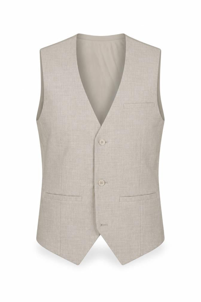 Kloth Mens Beige Polyester Jacket Suit Waistcoat Size S Regular