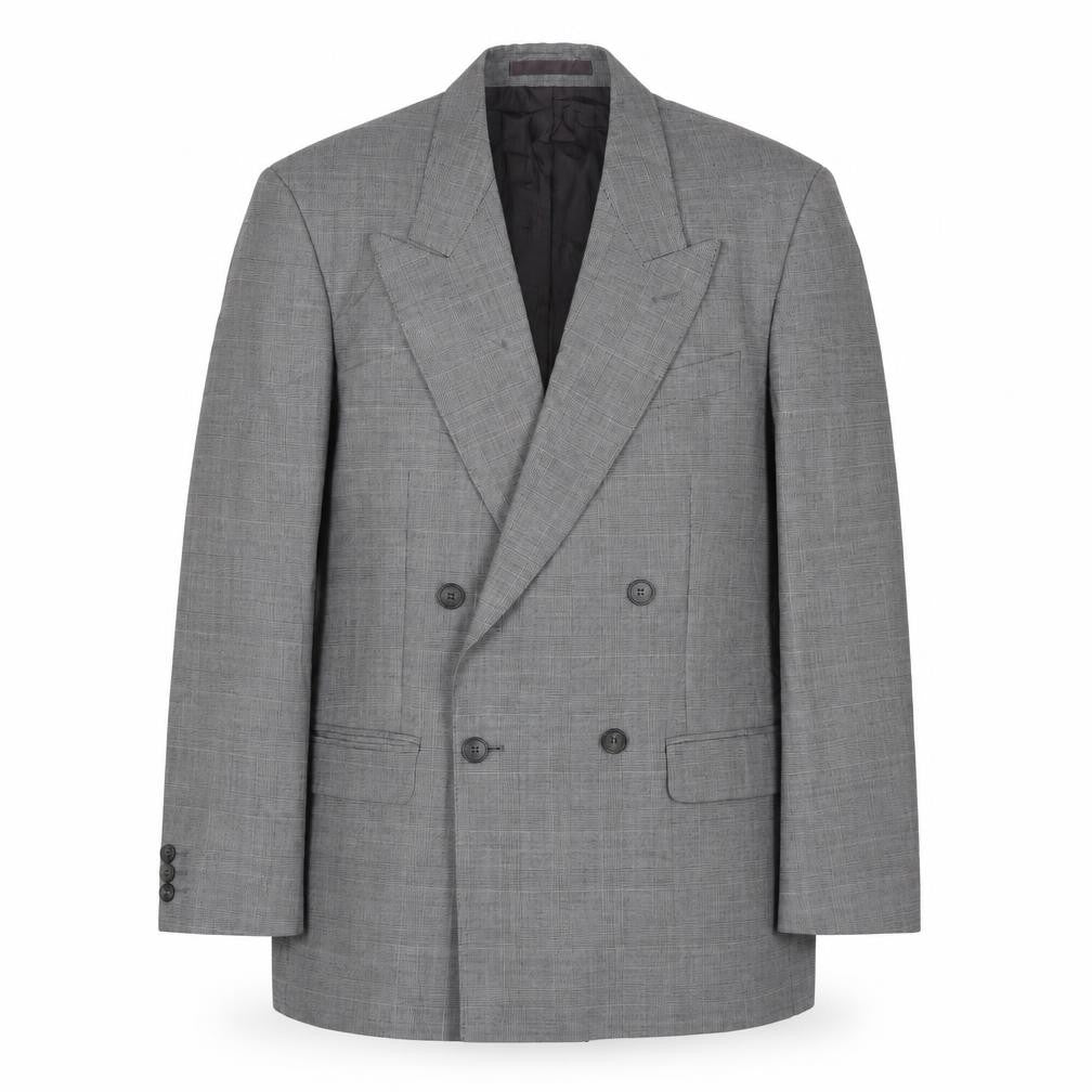 St Michael Mens Grey Check Polyester Jacket Suit Jacket Size 38 Regular