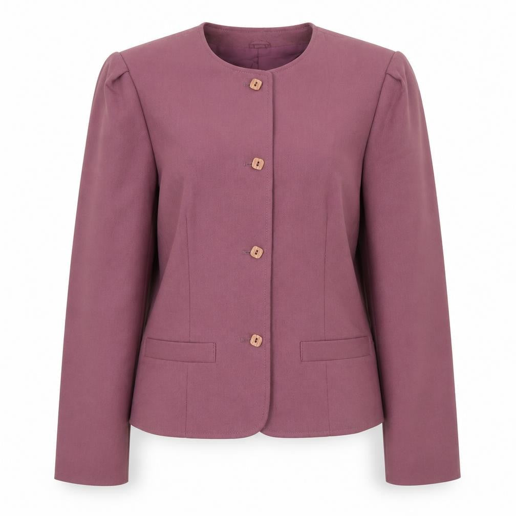 Dereta Womens Purple Jacket Blazer Size 12 Button