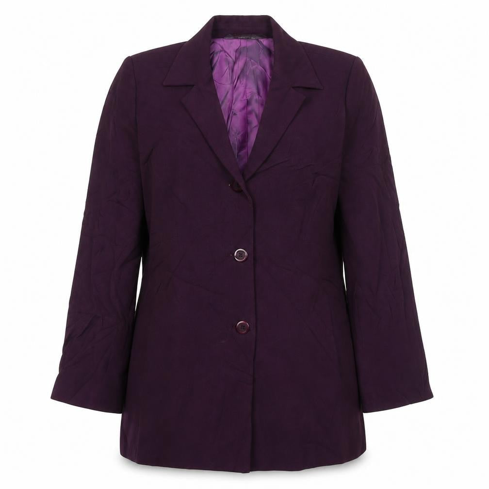 Libra Womens Purple Jacket Blazer Size 16 Button
