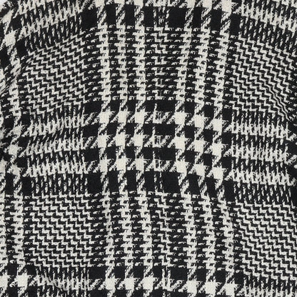 Mango Womens Black Herringbone Overcoat Coat Size M