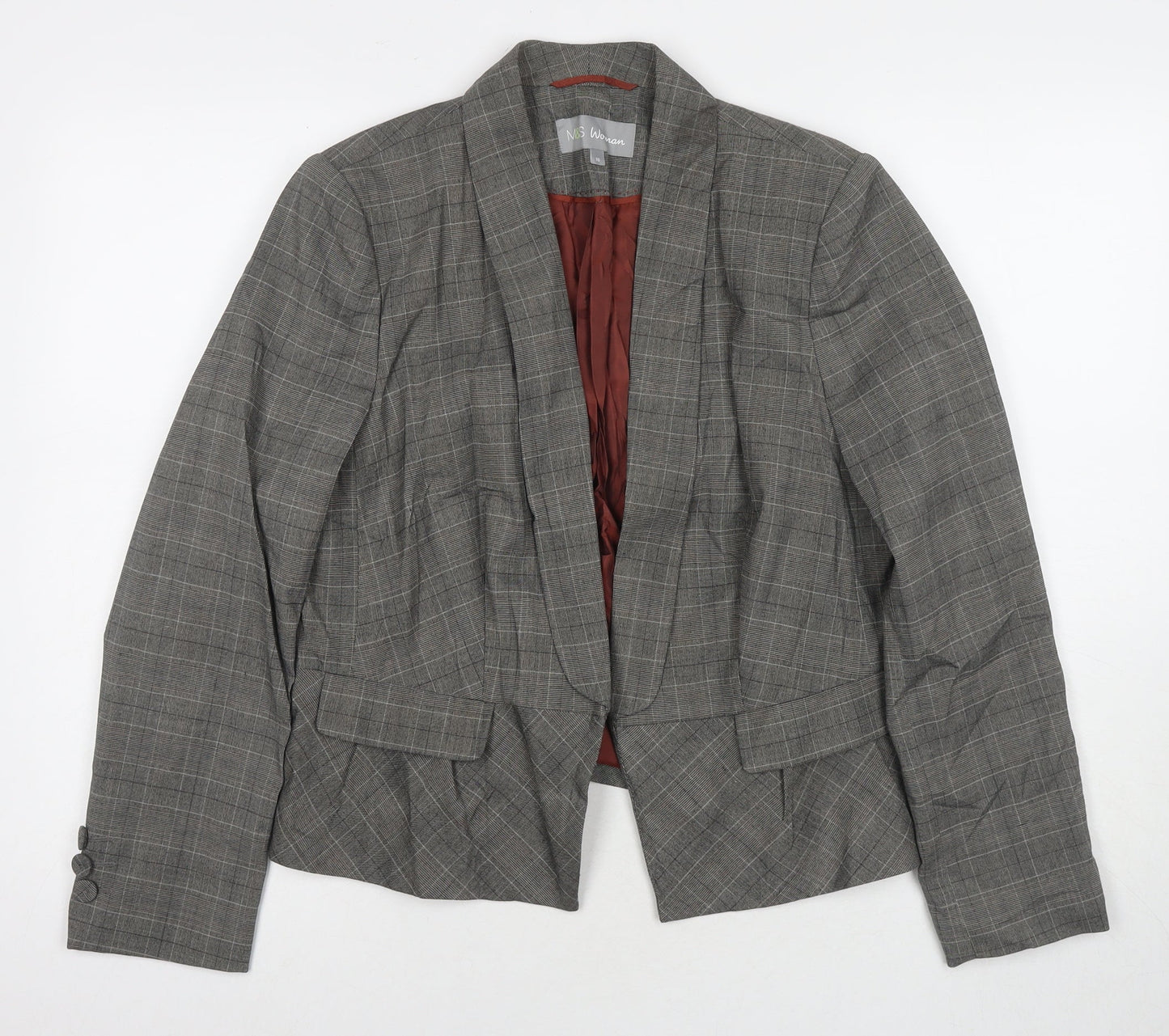 Marks and Spencer Womens Grey Jacket Blazer Size 16