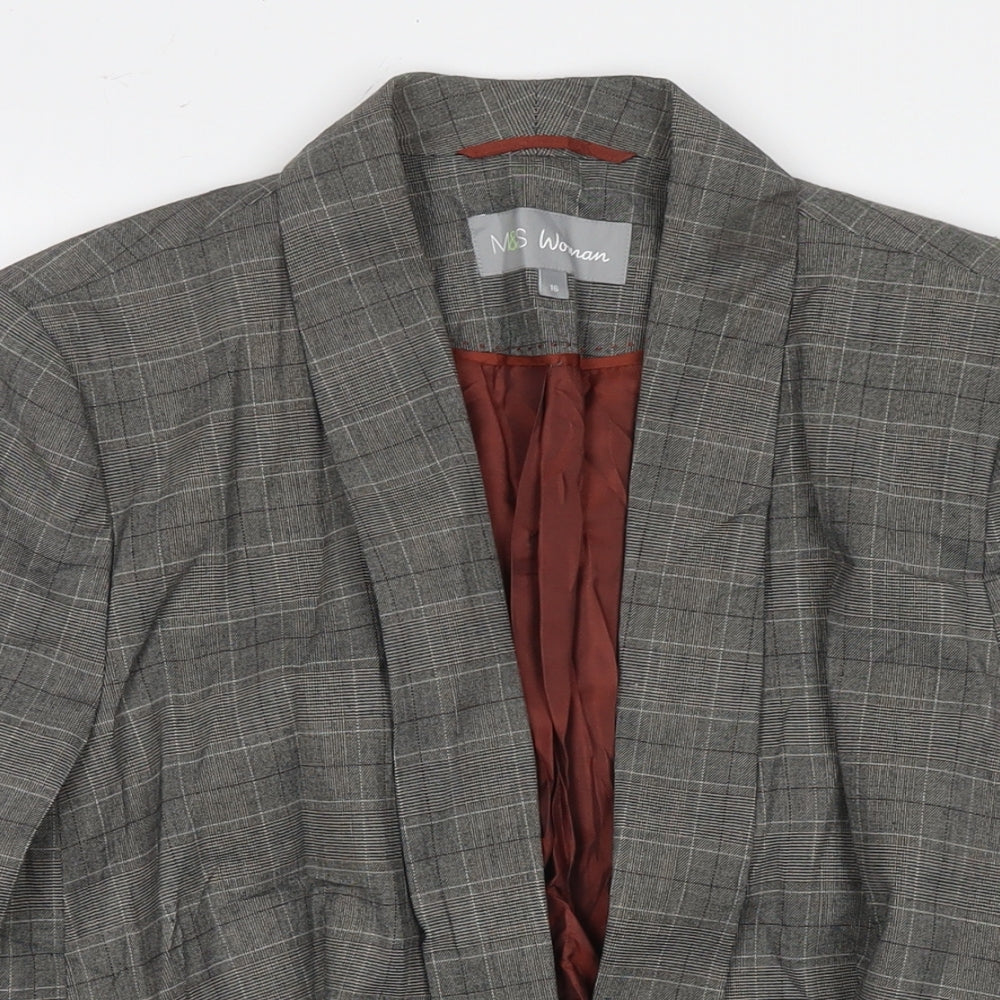 Marks and Spencer Womens Grey Jacket Blazer Size 16
