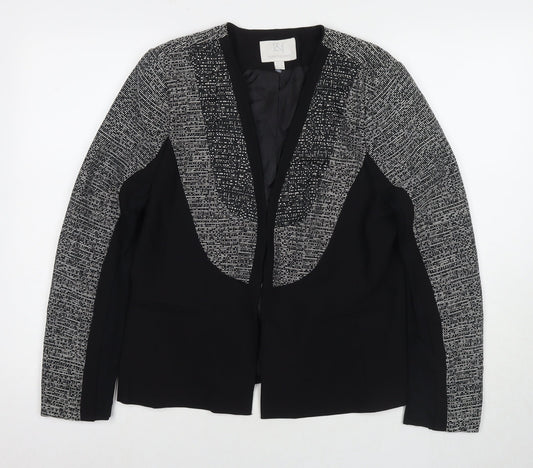 French & Jones Womens Black Kimono Blazer Size 16
