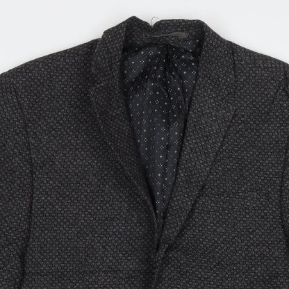 Next Mens Grey Wool Jacket Suit Jacket Size 38 Regular