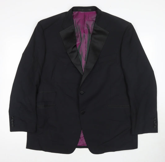 Marks and Spencer Mens Black Wool Jacket Suit Jacket Size 44 Regular