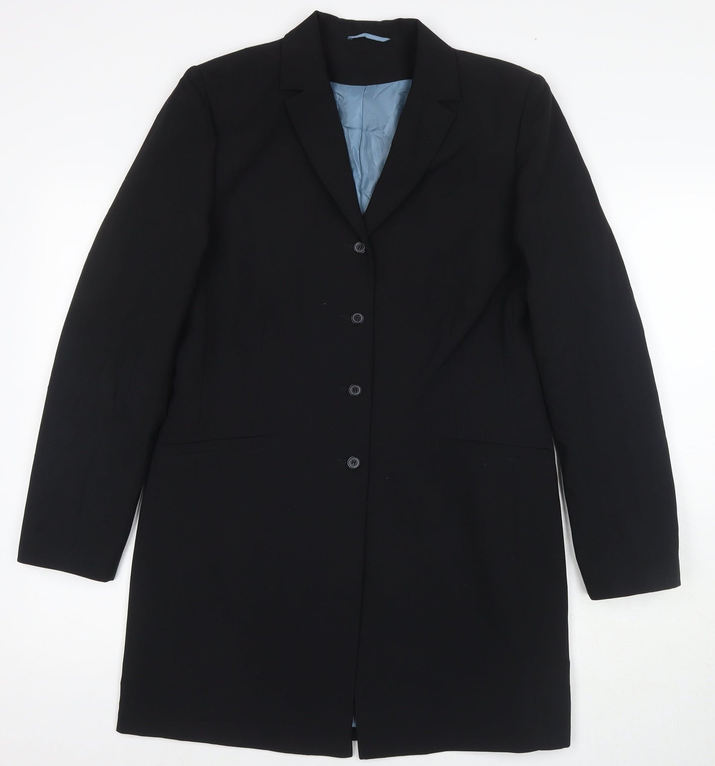 NL Collection Womens Black Jacket Blazer Size 14 Button