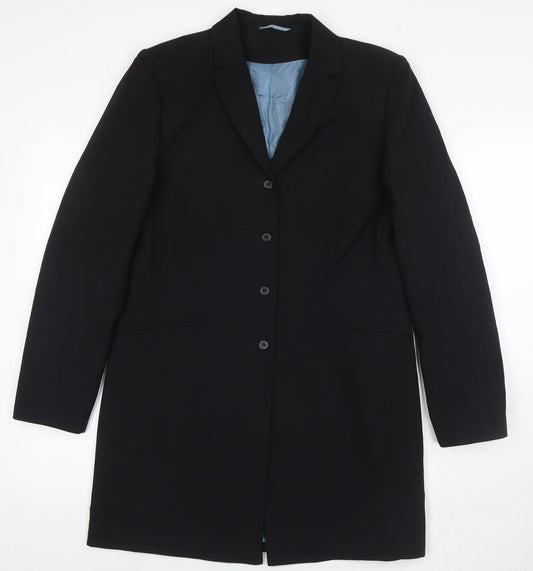 NL Collection Womens Black Jacket Blazer Size 14 Button