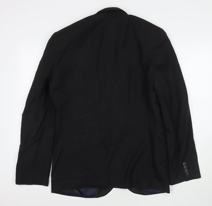 Next Mens Black Polyester Jacket Suit Jacket Size 40 Regular