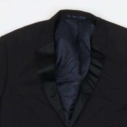 Next Mens Black Polyester Jacket Suit Jacket Size 40 Regular