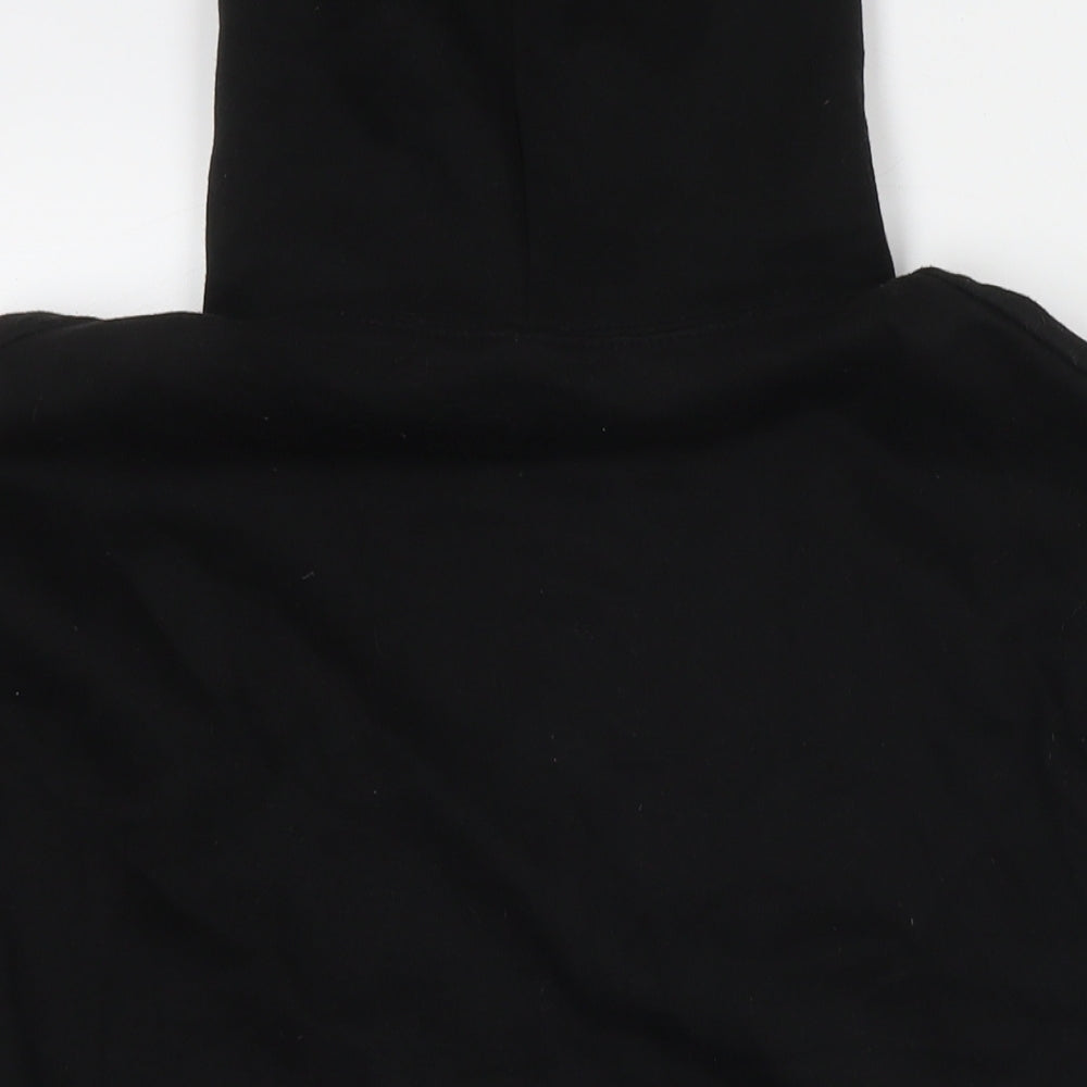 Stranger Things Womens Black Cotton Pullover Hoodie Size M Pullover - Logo