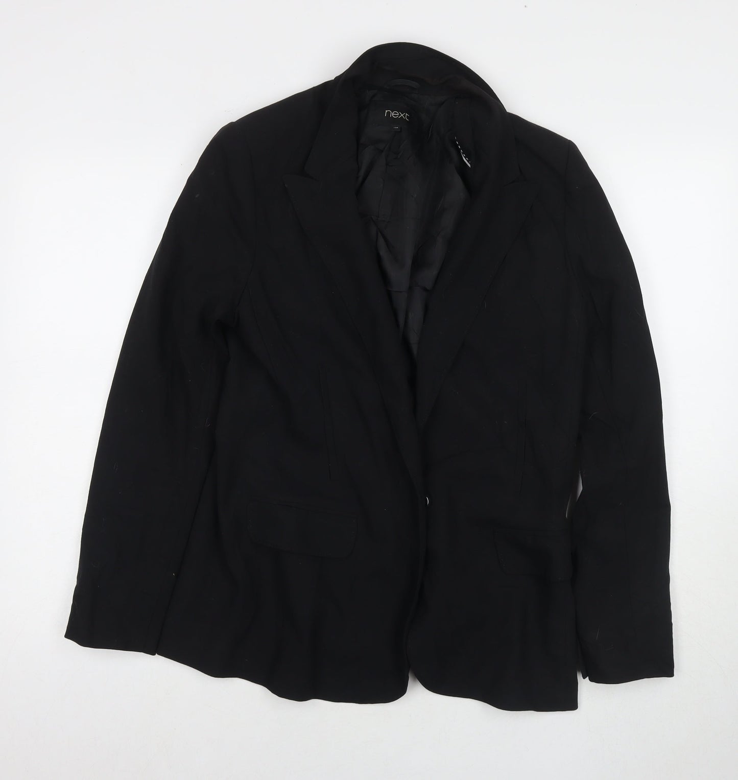 NEXT Womens Black Jacket Blazer Size 14 Snap