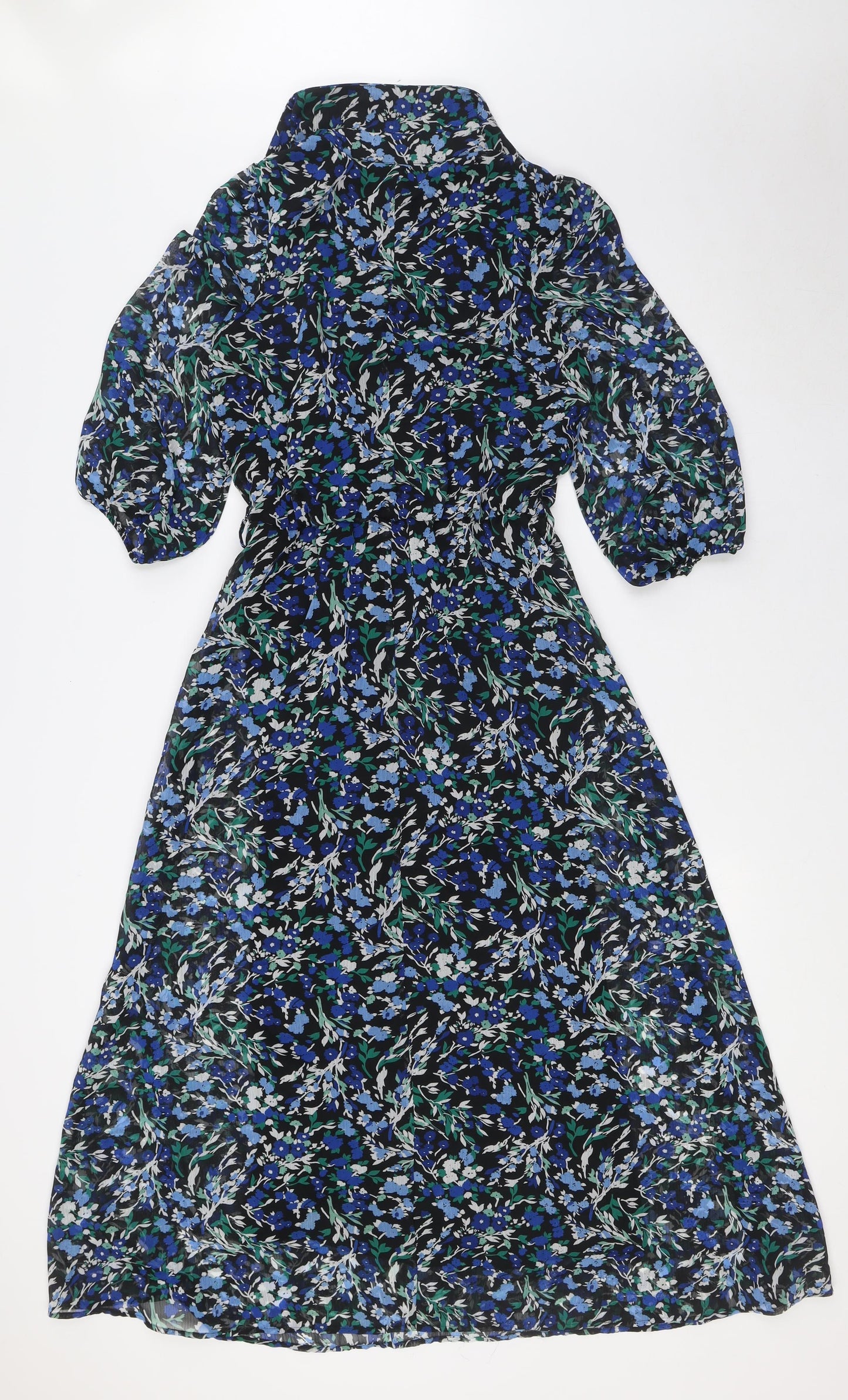 NEXT Womens Multicoloured Floral Polyester A-Line Size 6 V-Neck