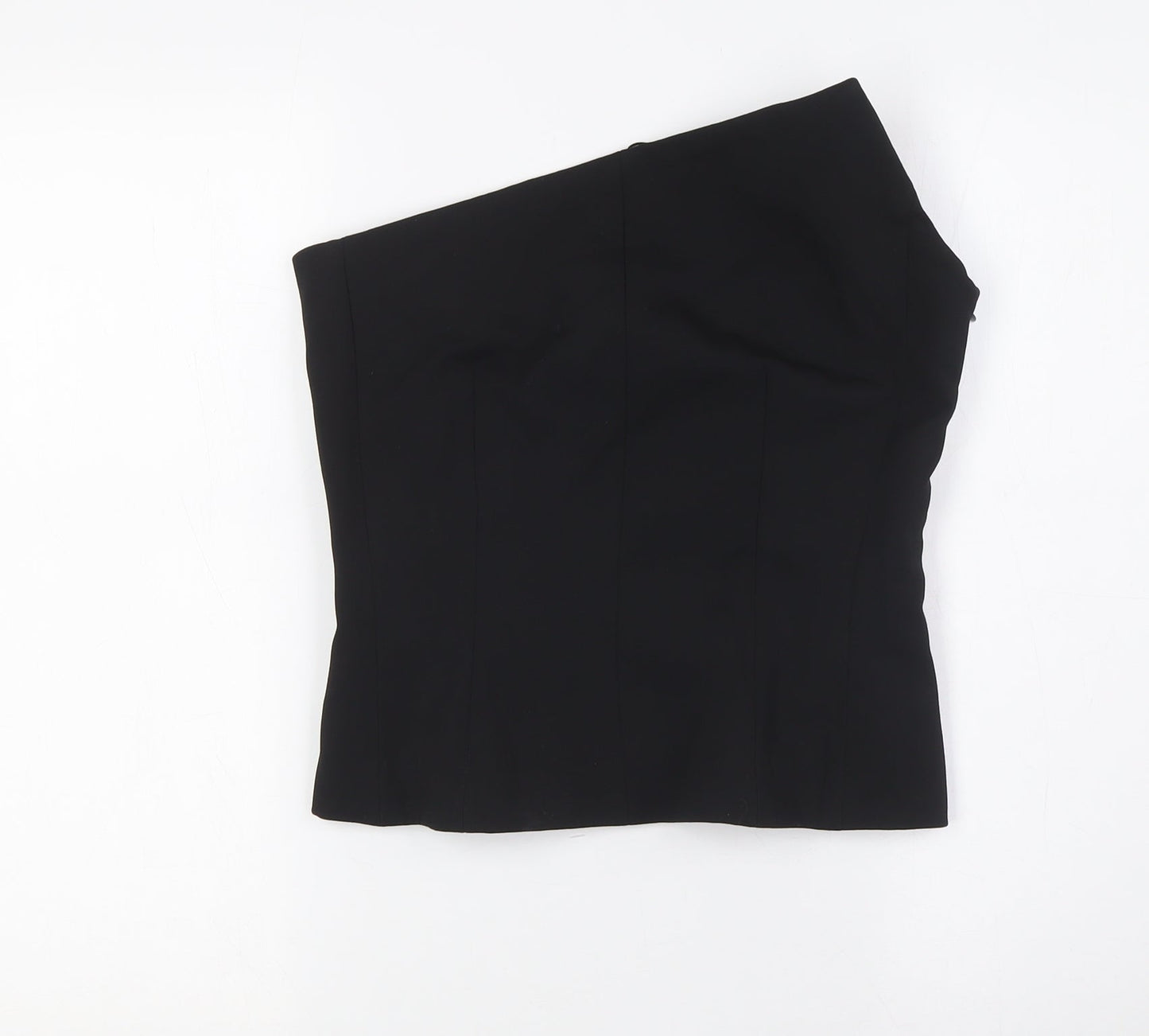 Zara Womens Black Polyester Basic Blouse Size M Off the Shoulder - Evening Wear