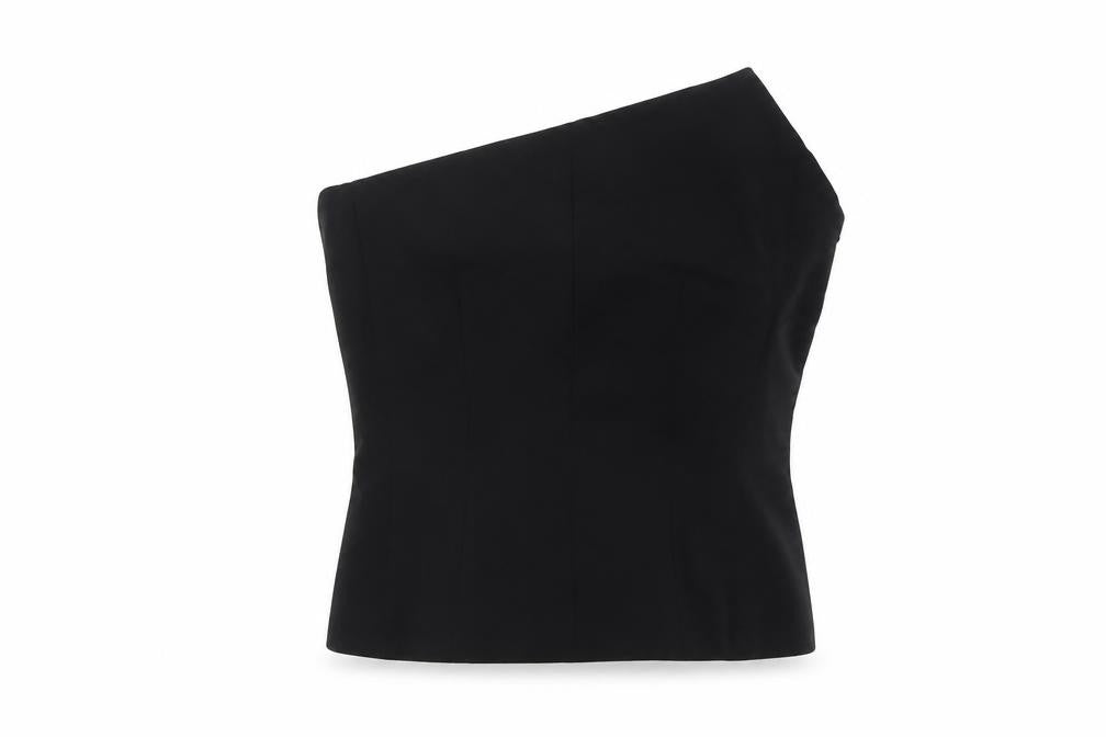 Zara Womens Black Polyester Basic Blouse Size M Off the Shoulder - Evening Wear