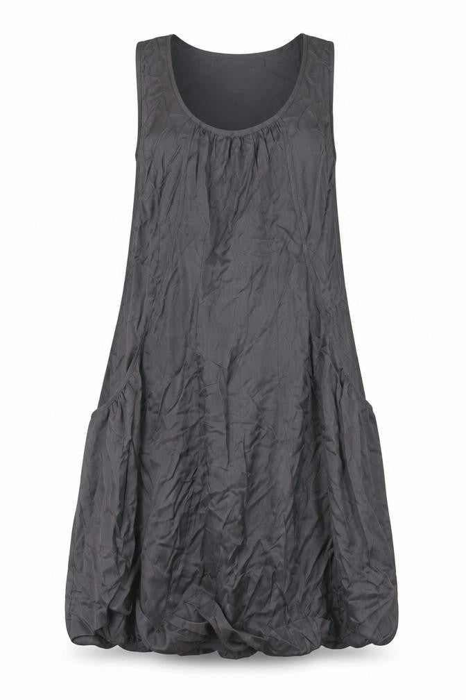 Mint Velvet Womens Grey Silk A-Line Size 8 Scoop Neck - Racer Back
