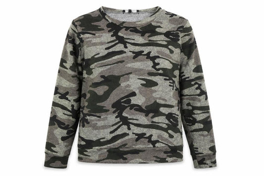 New Look Womens Multicoloured Camouflage Polyester Pullover Sweatshirt Size 16