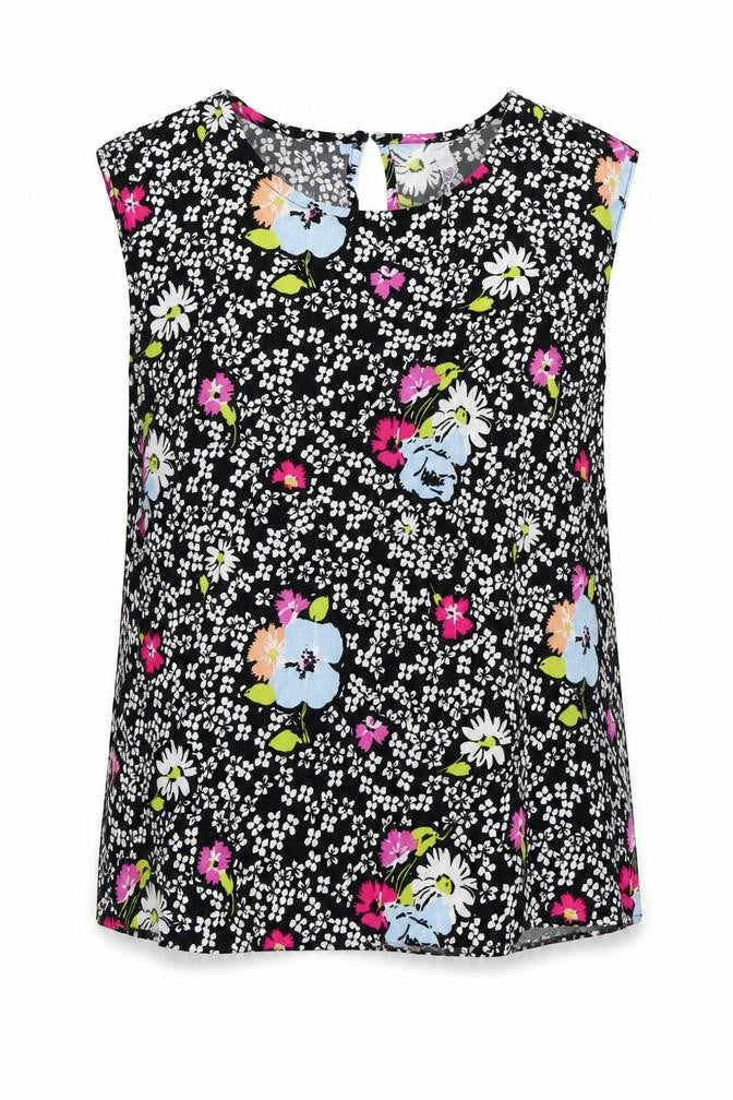 By Henry Holland Womens Multicoloured Floral Viscose Basic Blouse Size 16 Round Neck