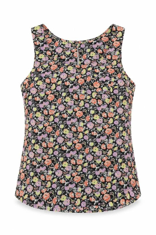 Oasis Womens Multicoloured Floral Polyester Camisole Blouse Size 8 Round Neck