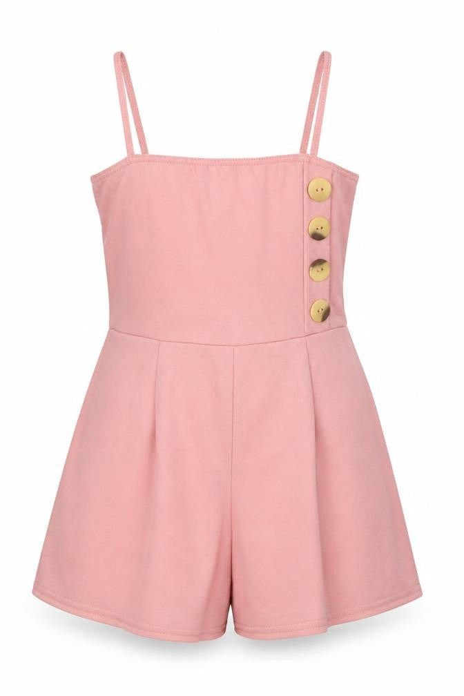 Boohoo Womens Pink Polyester Playsuit One-Piece Size 8