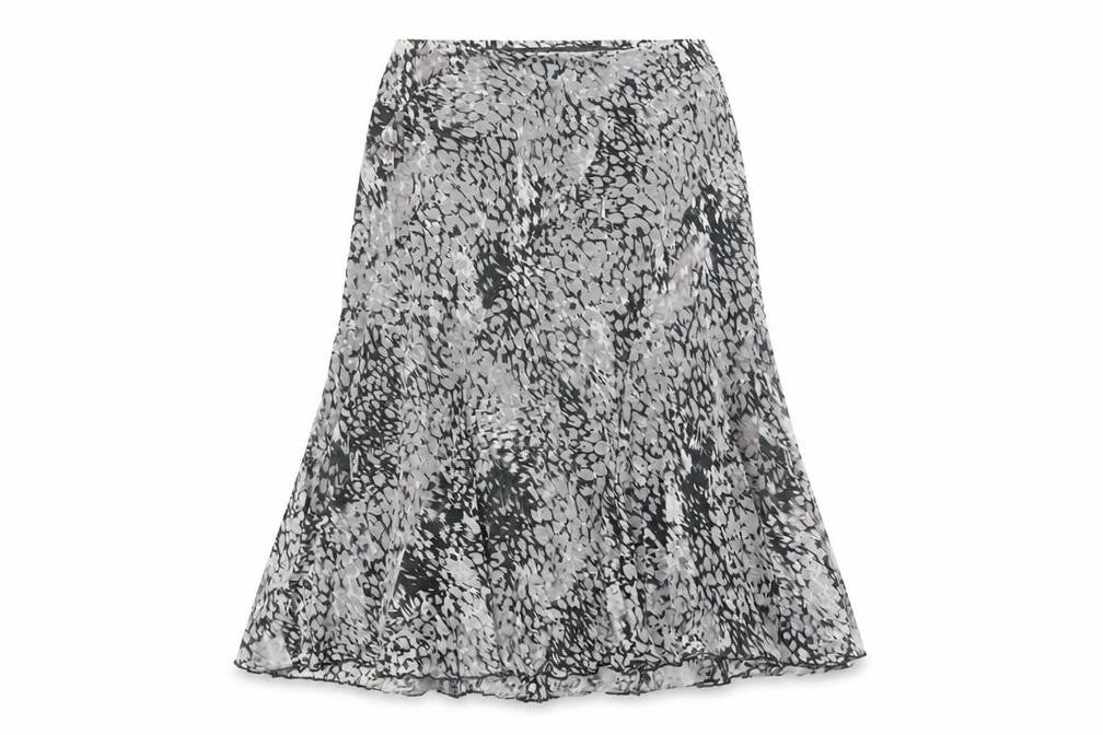 Per Una Womens Grey Polyester A-Line Skirt Size 14