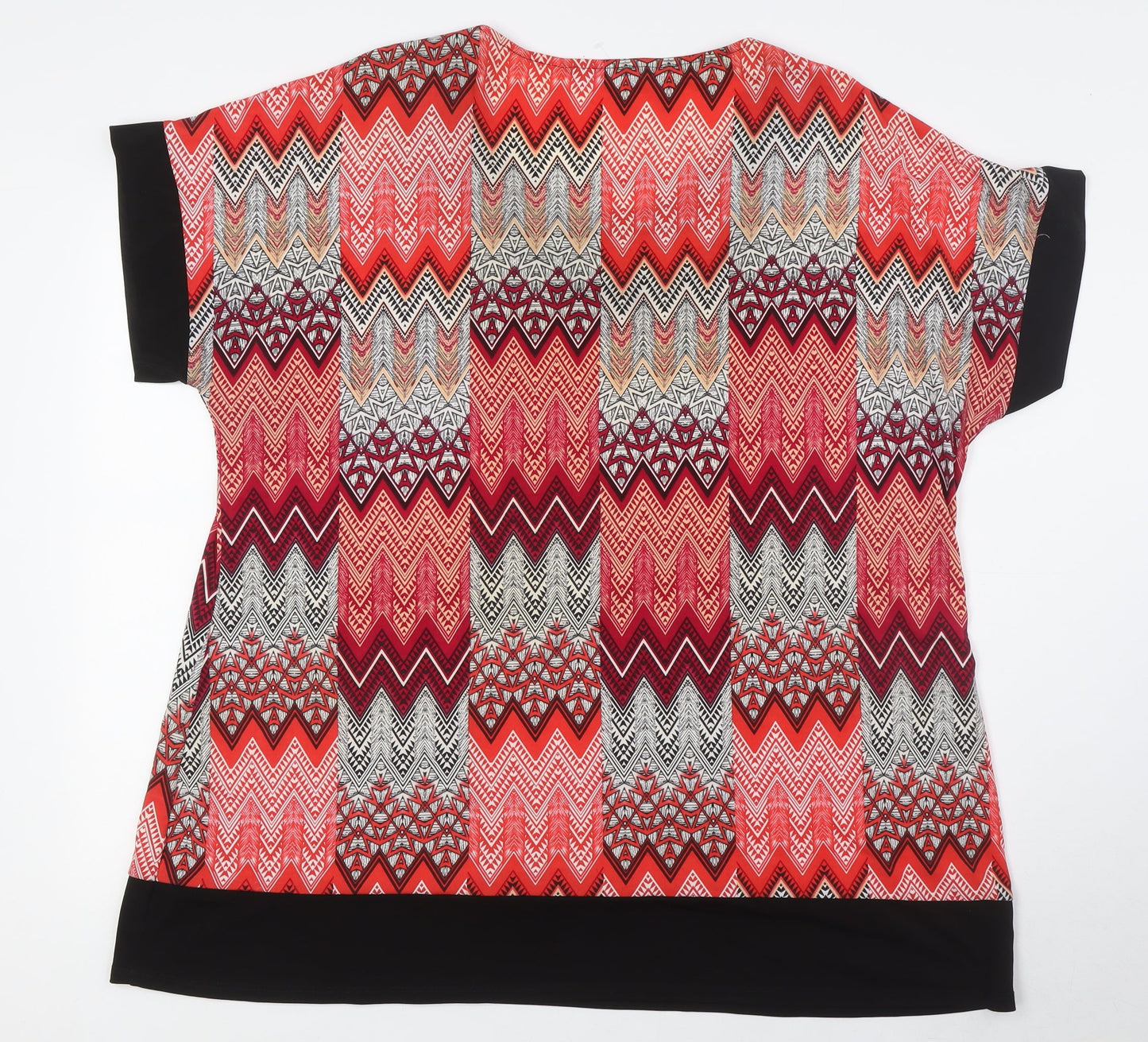 BM Womens Multicoloured Polyester Basic T-Shirt Size 22 Scoop Neck