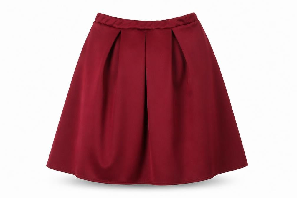 Boohoo Womens Red Polyester Swing Skirt Size 14