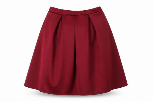 Boohoo Womens Red Polyester Swing Skirt Size 14