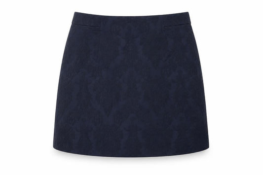 Zara Womens Blue Floral Cotton Mini Skirt Size M Zip
