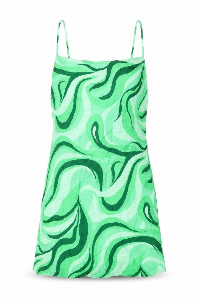 Zara Womens Green Geometric Viscose Basic T-Shirt Size M Cowl Neck