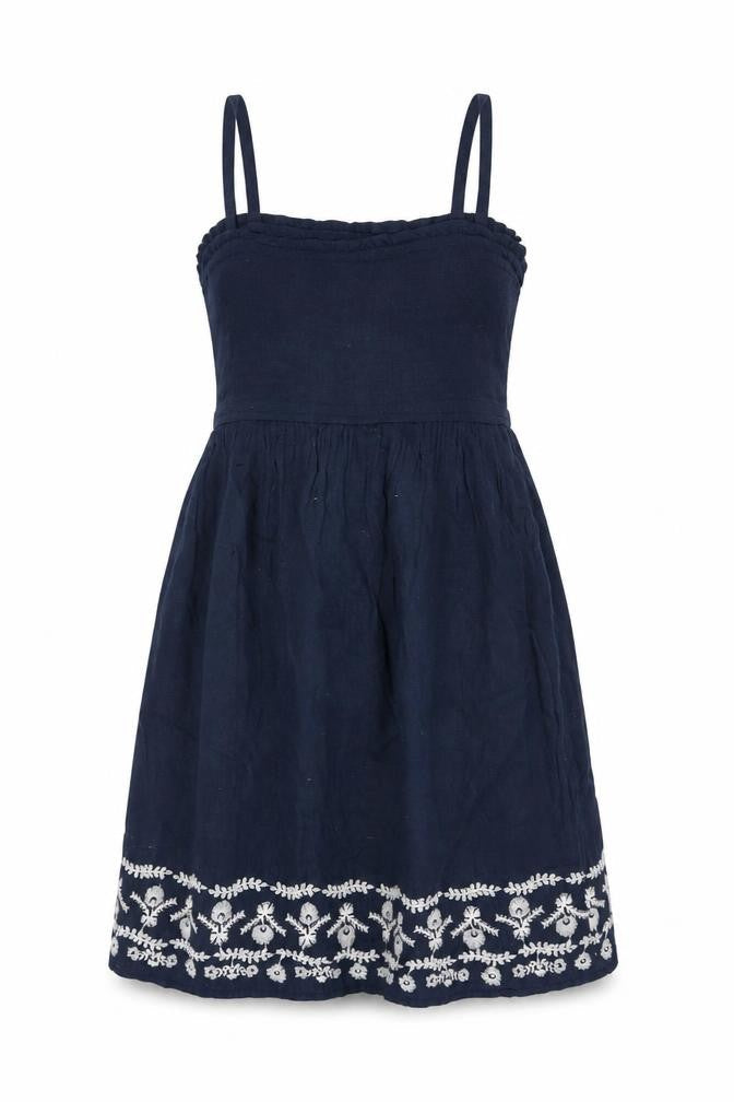 Gap Girls Blue Cotton A-Line Size L Square Neck Pullover