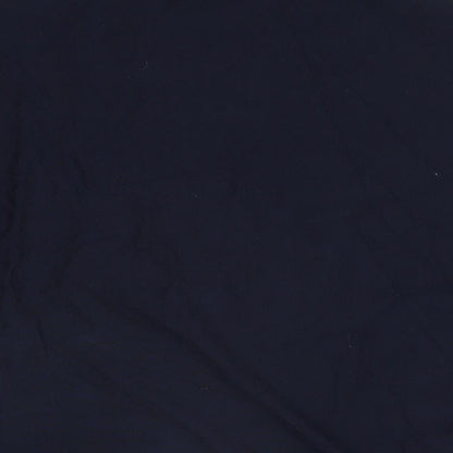 Warehouse Womens Blue Viscose Basic T-Shirt Size 10 Round Neck