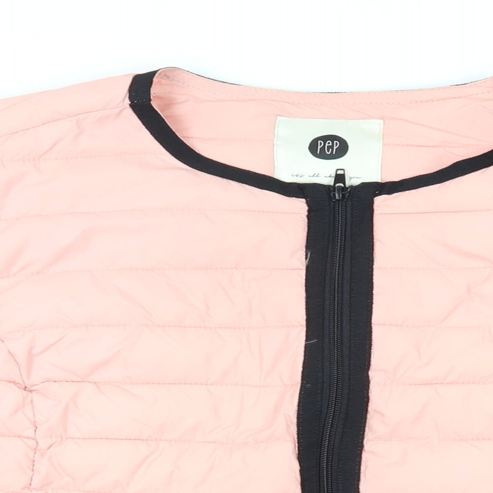 Pep Womens Pink Quilted Jacket Size XL Zip
