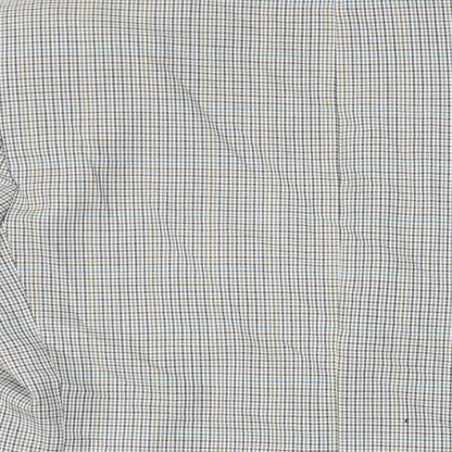 Brand and care label for SCOTT men’s green plaid polyester jacket suit jacket, size 40, regular