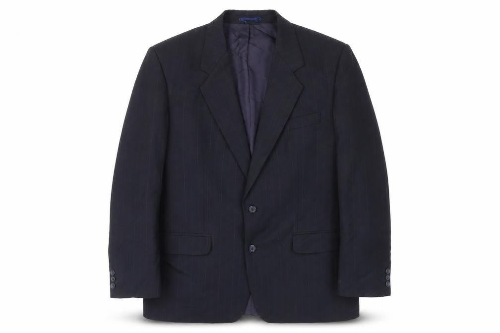 Greenwoods Mens Blue Wool Jacket Suit Jacket Size 42 Regular