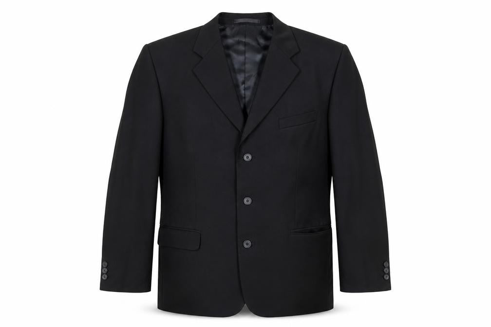 Zantos Mens Black Polyester Jacket Suit Jacket Size 44 Regular