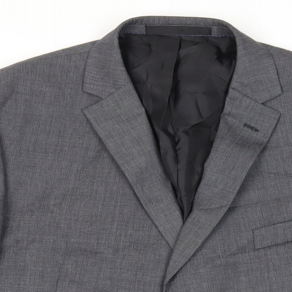 Marks and Spencer Mens Grey Polyester Jacket Suit Jacket Size 46 Regular