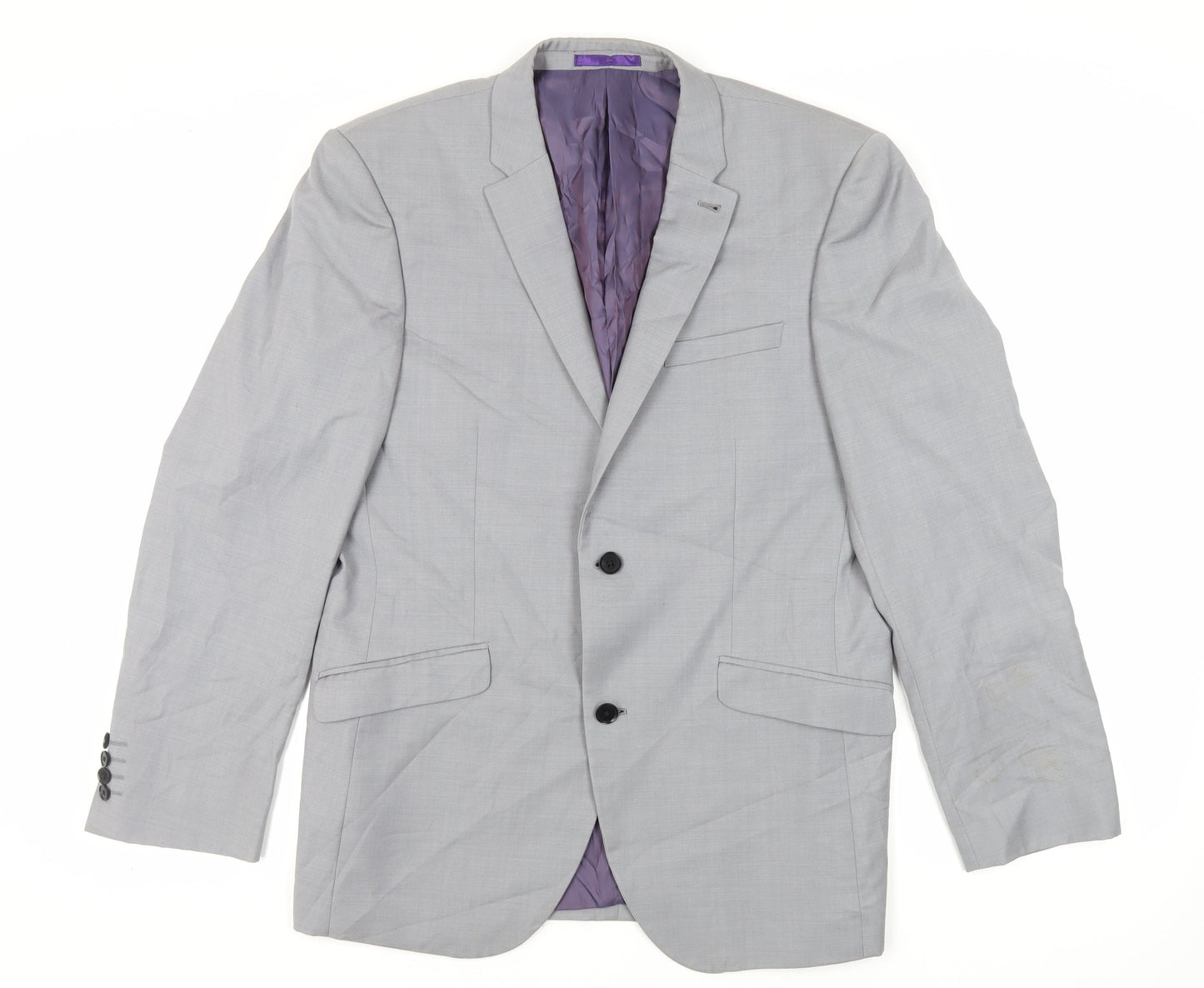 NEXT Mens Grey Wool Jacket Suit Jacket Size 40 Regular