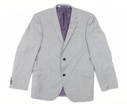Next Mens Grey Wool Jacket Suit Jacket Size 40 Regular