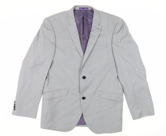 NEXT Mens Grey Wool Jacket Suit Jacket Size 40 Regular